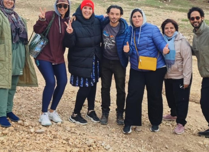 Groupe de participants au sommet du site de vol
